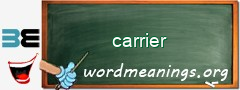 WordMeaning blackboard for carrier